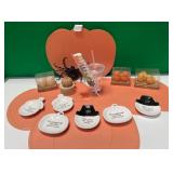 43 - NEW WMC FALL CANDLES, PLACEMATS, DISHES (G25)