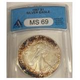 U - 1987 SILVER EAGLE MS-69
