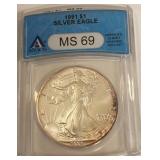U - 1991 SILVER EAGLE MS-69