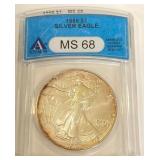 U - 1988 SILVER EAGLE MS-68