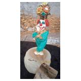 316 - RON LEE CLOWN WITH FLOWERS 1990 6X3" (N54)