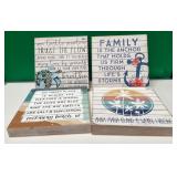 43 - NEW WMC 4 PIECES WALL DECOR 14"SQ (G83)