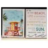 43 - NEW WMC 2 PIECES BEACH ART 17X13" (G58)