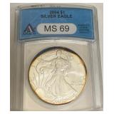 U - 2004 SILVER EAGLE MS-69