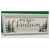 43 - NEW WMC FRAMED MERRY CHRISTMAS WALL DECOR