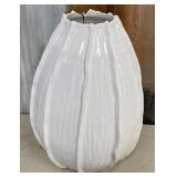 43 - NEW WMC 16"T WHITE CERAMIC VASE (F62)