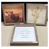 43 - NEW WMC 3 PIECES FRAMED WALL DECOR (G76)
