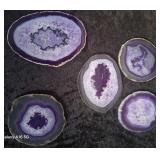 316 - PURPLE AGATE SLICE COASTERS (N125)