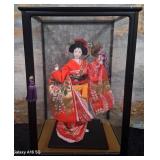 316 - JAPANESE GEISHA DOLL IN CASE 14X9" (N22)
