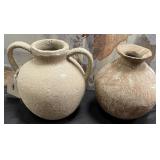 43 - NEW WMC LOT OF 2 TERRACOTTA VASES (93B)