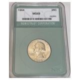 U - 1964 U S QUARTER MS-69