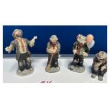 316 - 4 EMMETT KELLY JR FIGURINES (R70)