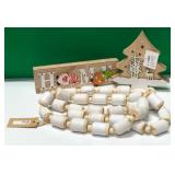 43 - NEW WMC WOODEN GARLAND, TREE, HOME SIGN