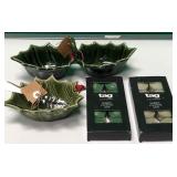 43 - NEW WMC HOLLY DISHES & TEALIGHTS (A91)