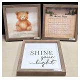 43 - NEW WMC 3 PIECES FRAMED WALL DECOR (G71)