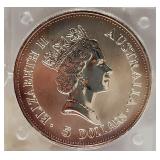 U - 1990 $5 AUSTRALIAN .999 SILVER DOLLAR