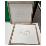 43 - NEW WMC 2 PIECES CHRISTMAS WALL DECOR FRAMED