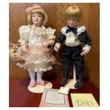 W - ALICIA & ANDREW FRANKLIN HEIRLOOM DOLLS (D121)