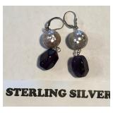 W - PAIR OF STERLING SILVER EARRINGS (J144)
