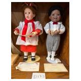 W - 2  PORCELAIN COLLECTIBLE DOLLS (D173)
