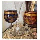 W - ITALIAN BLOW GLASS WINE GLASSES