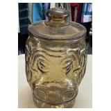 W - VINTAGE GLASS COOKIE / CANDY JAR (G99)