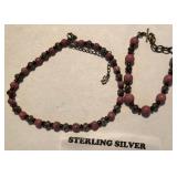 W - STERLING SILVER NECKLACE & BRACELET SET (J111)