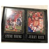 W - STEVE YOUNG & JERRY RICE PLAQUES (R299)