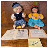 W - HANS & LITTLE FLOWER DOLLS W/ COAS (D101)