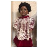 W - PORCELAIN DOLL IN RED LACE DRESS