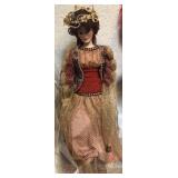 W - VINTAGE LADY DOLL IN GOLD GOWN