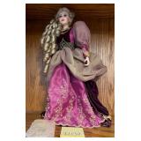 W - FRANKLIN HEIRLOOM PORCELAIN DOLL (D132)