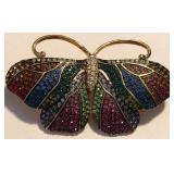 W - JOAN RIVERS BUTTERFLY BROOCH (J54)
