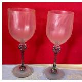 W - 2 PIECES VINTAGE STEMWARE (G85)
