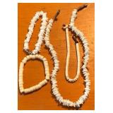 W - PUKKA SHELLS NECKLACE & BRACELETS (J91)