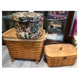 W - PETERBORO BASKETS & TAPESTRY HATBOX