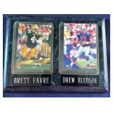 W - BRETT FAVRE & DREW BLEDSOE PLAQUES (C98)