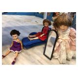 W - LOT OF 3 COLLECTIBLE DOLLS (R138)
