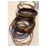 W - LOT OF BANGLE BRACELETS (J27)