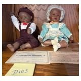 W - LOT OF 2 COLLECTIBLE DOLLS (D103)