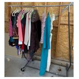 W - PORTABLE WARDROBE RACK W/ CONTENTS (G30)