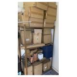 W - STORAGE SHELVING UNIT W/ CONTENTS (Y25)