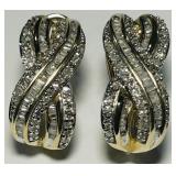 10KT YELLOW GOLD DIAMOND EARRINGS 5.00GRS