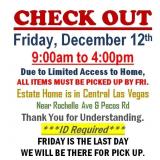 AUCTION PICK UP DAY & HOURS