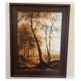 W - AUTUMN FOREST LANDSCAPE ARTWORK FRAMED
