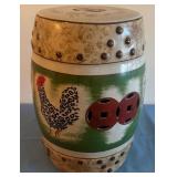 E - HAND-PAINTED CERAMIC STAND 17"T (L5)
