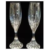 340 - PAIR OF BACCARAT CRYSTAL CHAMPAGNE FLUTES