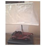 J - TABLE LAMP W/ VINTAGE ROADSTER BASE
