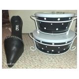 J - TEMP-TATIONS BOWL SET & WINE BOTTLE HOLDER