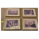 J - FOUR PIECES OF FRAMED ART 12X16"